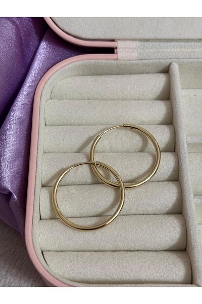 Akiha Aksesuar Thin Ring Model Gold Xuping Earrings