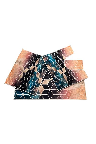 PATRU ANOTIMPURI Covor de baie 3 piese, antiderapant, lavabil, 60x100/50x60/50x60 cm