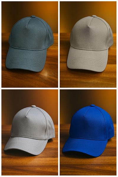LAGRANZE Front Seamless Adjustable Cotton Hat Set of 4
