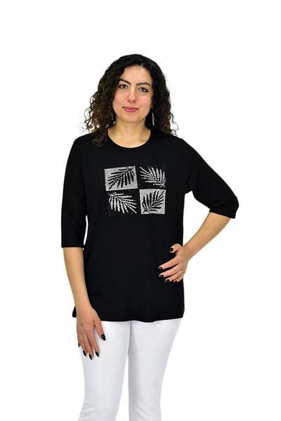 Caftan Women's Short Sleeve Stone Blouse Bgl-St04710