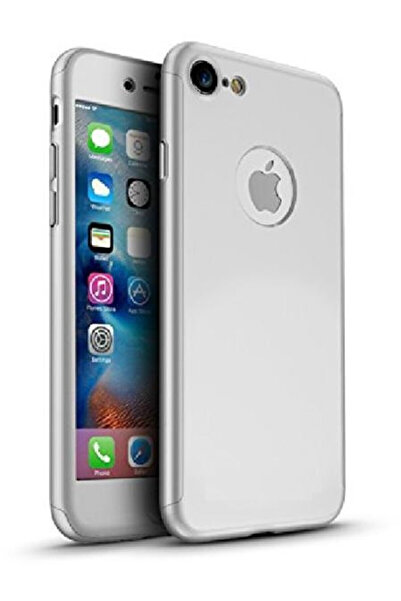 OEM Carcasă GloMax FullBody argintie pentru Apple iPhone 8 Plus cu folie de p...