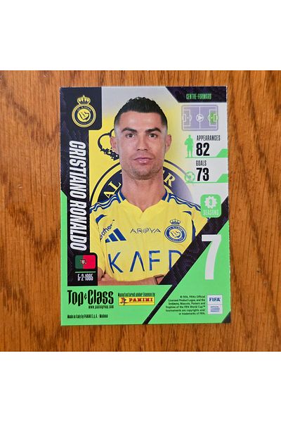 Panini بطاقة كريستيانو رونالدو من الدرجة الأولى 123