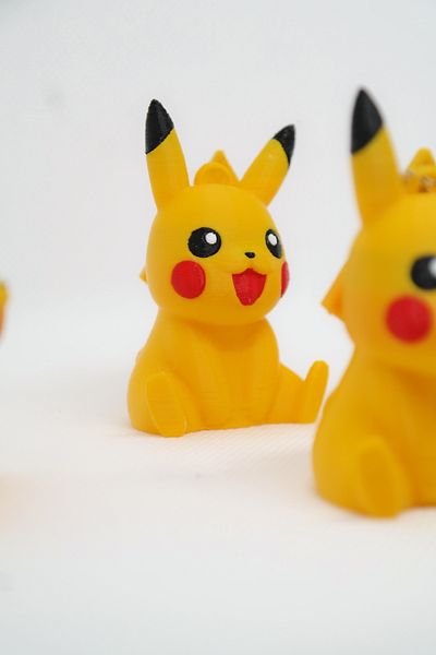 Uzman3D Pikachu Sitting Figure Keychain