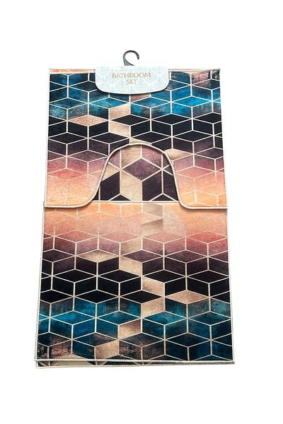 PATRU ANOTIMPURI Covor de baie 3 piese, antiderapant, lavabil, 60x100/50x60/50x60 cm