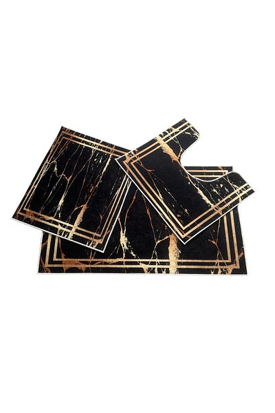 PATRU ANOTIMPURI Covor de baie 3 piese, antiderapant, lavabil, 60x100/50x60/50x60 cm