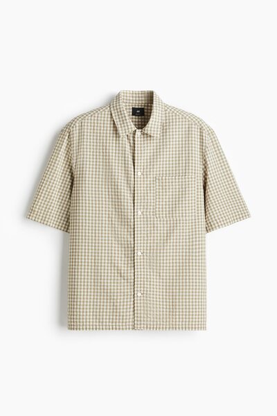 H&M Kısa Kollu Gömlek Regular Fit