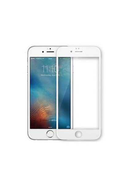 OEM Folie de sticlă Apple iPhone 6/6S, margini colorate Elegance Luxury, alb