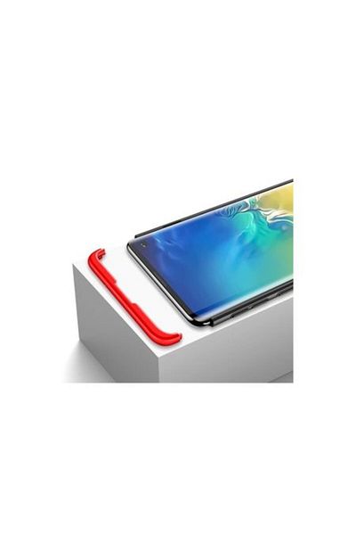 OEM Carcasă Samsung Galaxy S10, MyStyle, 360° 3 în 1 Negru-Roșu