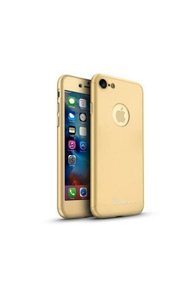 OEM Husă de protecție pentru Apple iPhone 7, carcasă originală iPaky Pro Gold, acoperire completă la 360 de grade cu folie