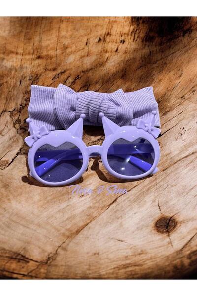NİSASİNA Kuromi glasses & ribbed hair band 2-piece set