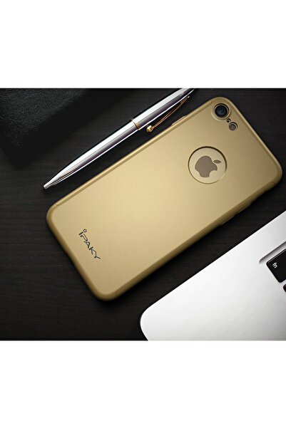 OEM Husa Apple iPhone 8, FullBody Elegance Luxury iPaky Gold, acoperire compl...
