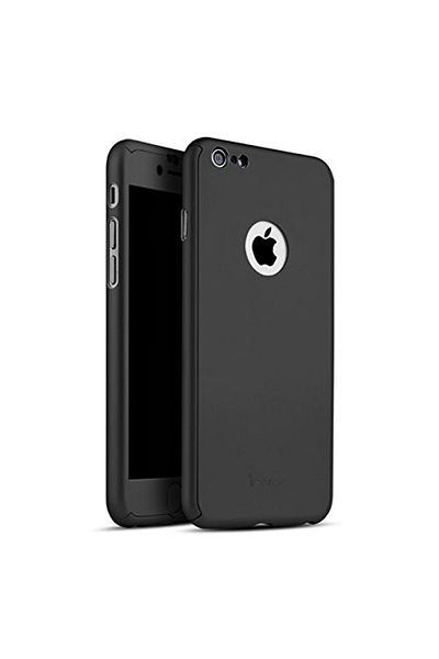 OEM Carcasă iPhone 6/6s Full Cover 360 + folie de sticlă, neagră