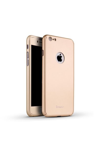 OEM Carcasă IPAKY Glamour - Protecție completă, decupaj 360° - iPhone 6 / 6S (aurie) cu protecție de ecran