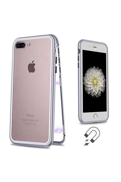 OEM Carcasă magnetică 360° pentru iPhone 8 Plus, argintie
