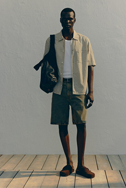 H&M Kısa Kollu Gömlek Regular Fit