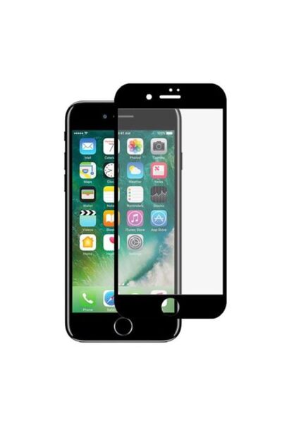 OEM MyStyle 5D γυάλινη μεμβράνη, σκληρότητα 10H, μαύρη για Apple iPhone 8 Plus