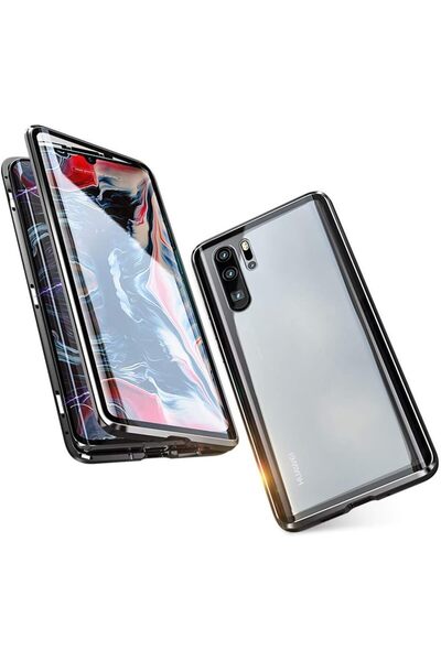 OEM Калъф за Huawei P30 Pro с магнитна адсорбция, метална рамка, предна и зад...