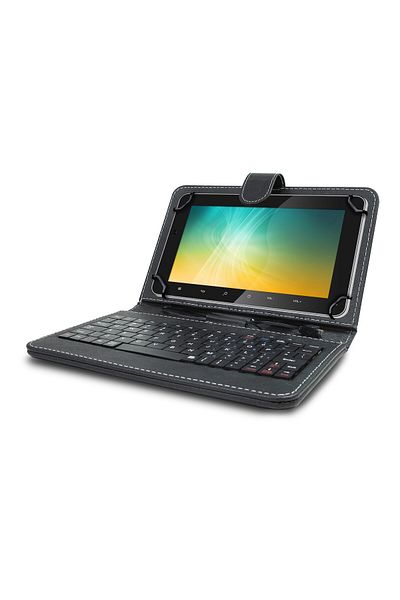 MRG 7 Inch Tablet Case With Micro Usb Keyboard Model X, Black