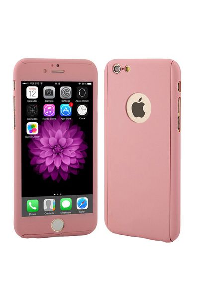 OEM Carcasă Full Cover 360° (față + spate + sticlă) pentru Apple iPhone 6 Plus / 6S Plus, auriu roz