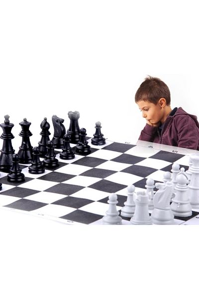 ForWhat 37.5cm School Curriculum Chess Set for Bureau Home Office Gift