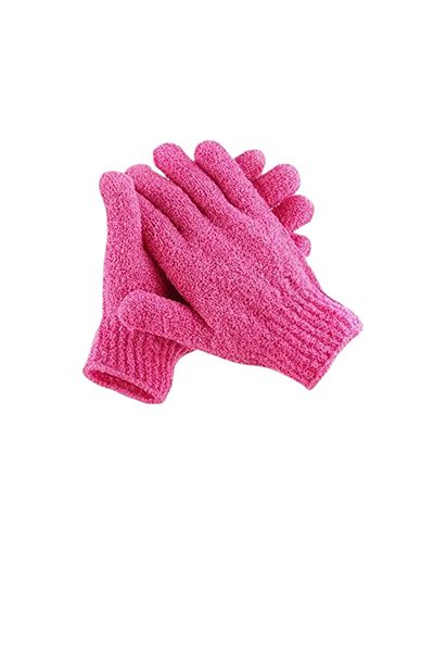 SOSYETEZGAHI 2 Pack Bath Shower Scrub Exfoliating Gloves 100% Dead Skin Remover Body Shower Scrub Gloves Extra Foaming