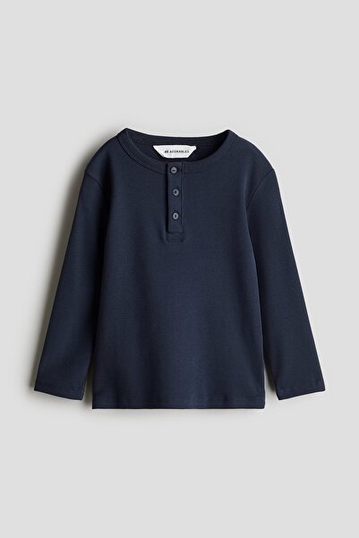 H&M Pamuklu Sıfır Yaka Üst
