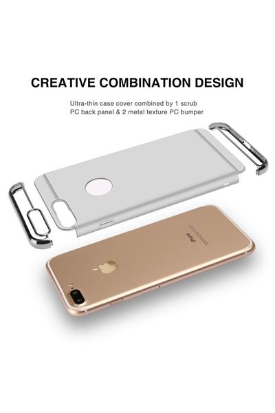 OEM Husa de telefon Apple iPhone 8 oferă protecție 3 în 1, Ultrathin Lux, argintiu mat