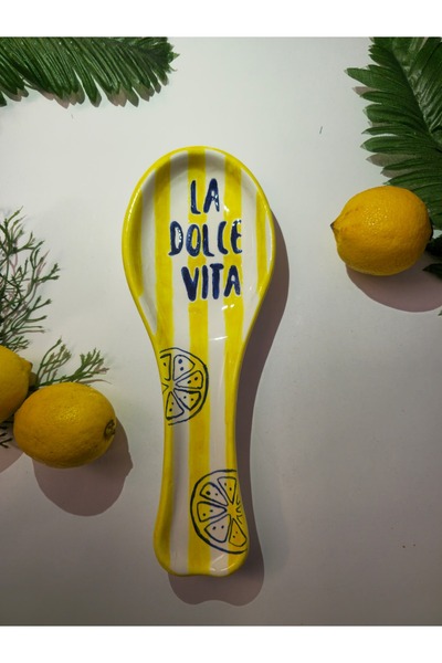 AURA Seramik Kaşık Altlığı Bohem Modern El Yapımı Yatay Kaşıklık, Kepçe Altı ...