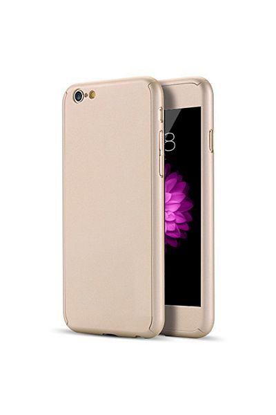 OEM Husa de telefon pentru iPhone 7 Plus oferă protecție la 360°, ultrasubțire, complet aurie + folie de sticlă