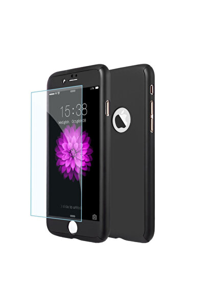 OEM Carcasă 360 față+spate+sticlă pentru iPhone 7, neagră