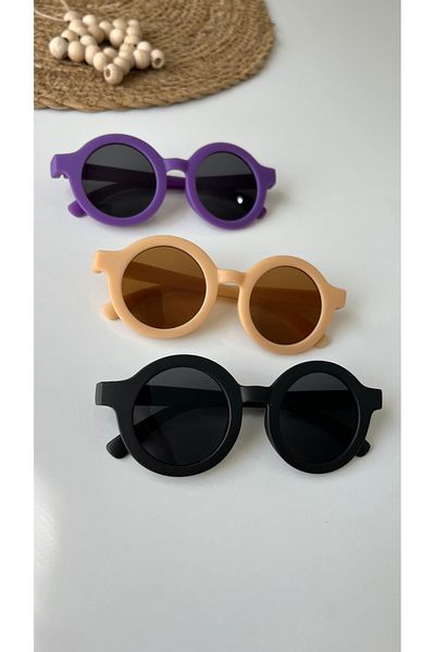maykids Round Children's Sunglasses with Uv400 Protection (1 Pc Glasses and Box)