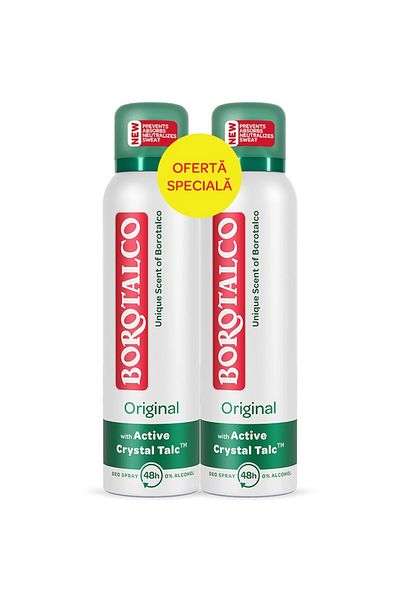 Borotalco Balení 2 x deodorant ve spreji Borotalco Original 150 ml