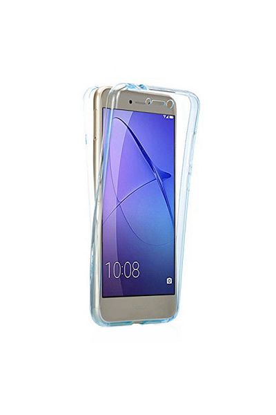 OEM Carcasă completă TPU 360° (față + spate) pentru Huawei P9 Lite 2017, Albastră Transparentă