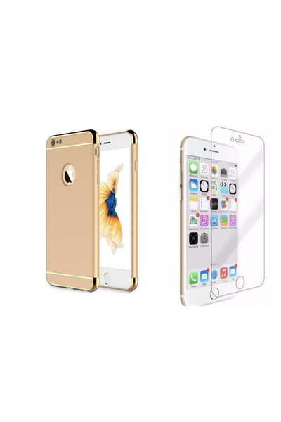 OEM Θήκη συμβατή με Apple iPhone 6/6S, πολυτελής επιχρυσωμένη, δωρεάν προστατ...