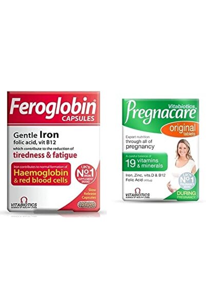 Vitabiotics الحزمة: فيروجلوبين الأصلي 30 قرصًا + بريجناكير الأصلي 30 قرصًا