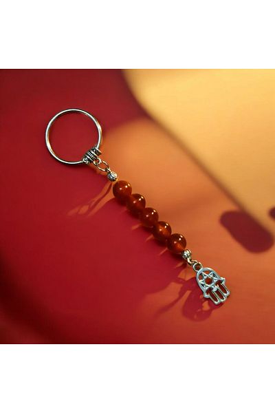 devritarz Agate Stone Healing Natural Stone Keychain Design