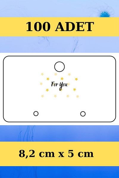 Emtory For You - Horizontal 100 Piece Earring Card - Jewelry Card - Packaging Card - Bujiteri Card