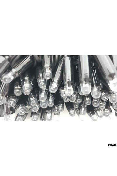 SIKS Instalație liniară cu LED-uri, cu 100 de LED-uri, lungime 7 m, fir verde închis, multicolor