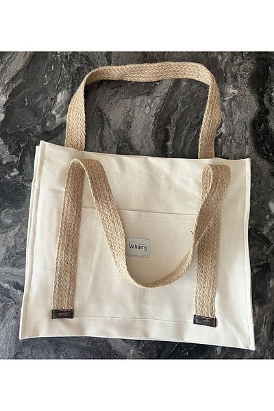 Mons Geanta din denim Tesatura brută 100% bumbac