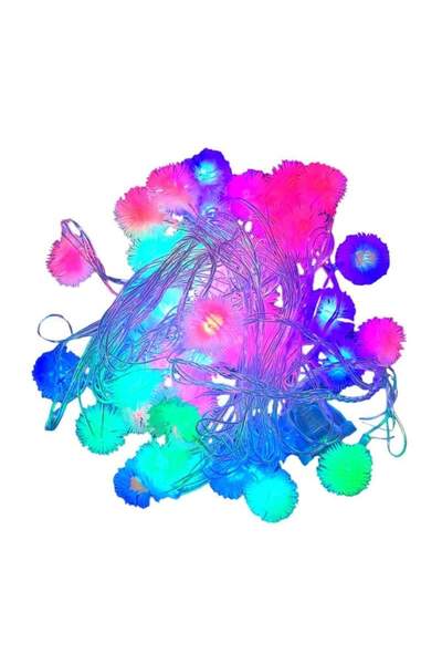 SIKS Șir de lumini colorat, 6 m, sârmă transparentă, LED tip ciulin, 40 LED-u...