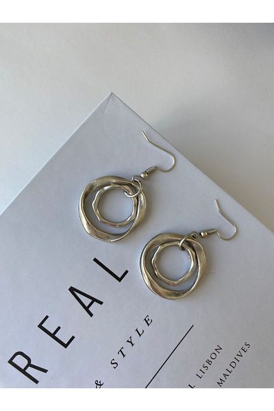 marsel aksesuar Auger Ring Silver Colored Earrings