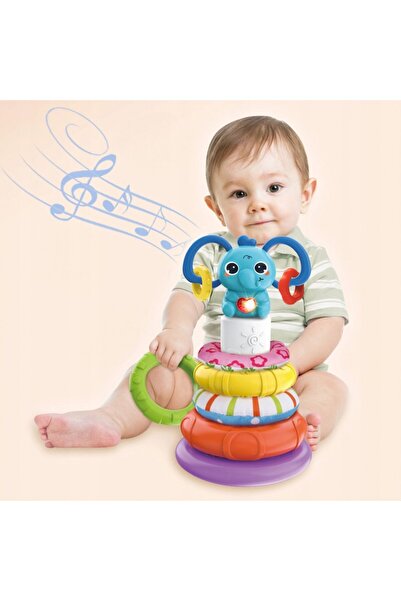 Picodino Turn piramidal stivuitor cu lumini si sunete – Blue Elephant