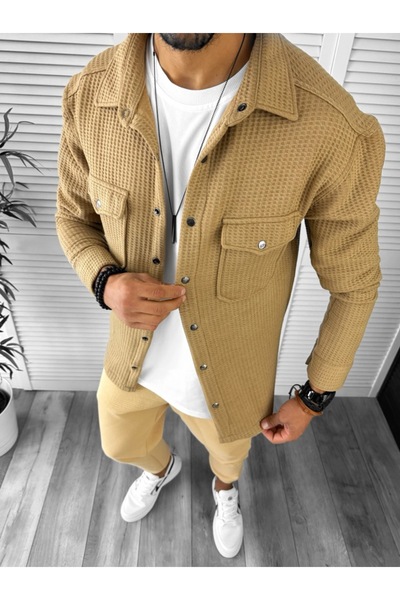 dehaine Men's shirt, casual, brown, 12915