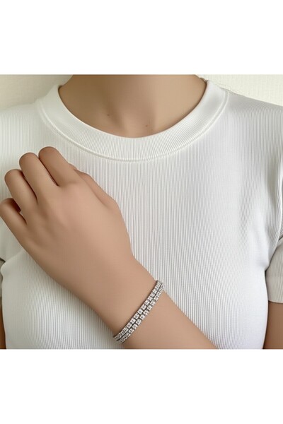HARİNA Two-Piece Waterway Crystal Bracelet, Gift Boxed