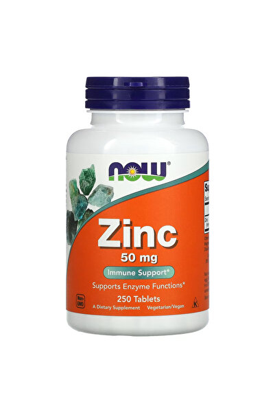 Now Foods: Zinc(Çinko) Immune Support 50 mg, 250 tabs