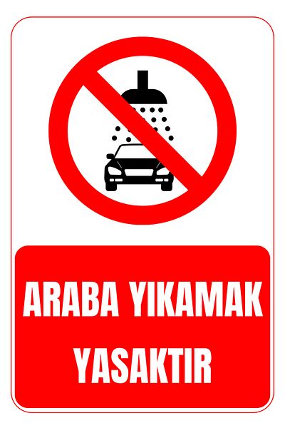 Girl Power 35 X 5018 Car Washing Prohibited Foil Printing Sticker Warning Sign