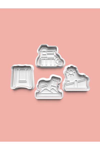 AKTASTORE Playground Cookie Mold and Sugar Dough Mold Set of 4