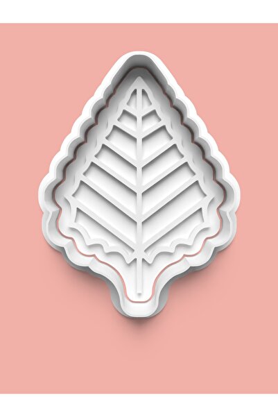 AKTASTORE قالب بسكويت على شكل ورقة الشجر وقالب عجينة السكر