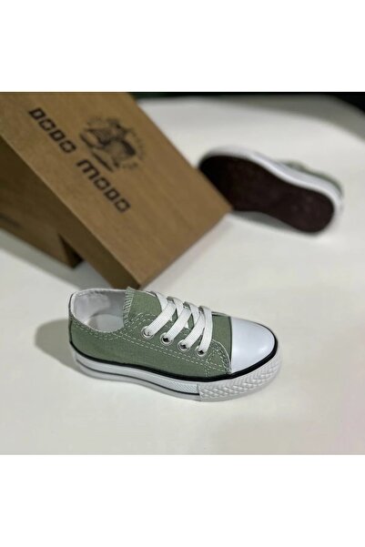 LEVENT ÖZCAN Günlük Keten Rahat Yeşil Bebek & Çocuk Sneaker Convers Spor Ayak...