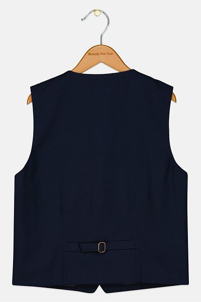Tommy Hilfiger Kids Boy Textured Sleeveless Waistcoat, Navy